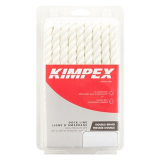 Kimpex Ligne d’amarrage torsadée à 3 brins 15' - 1/2″